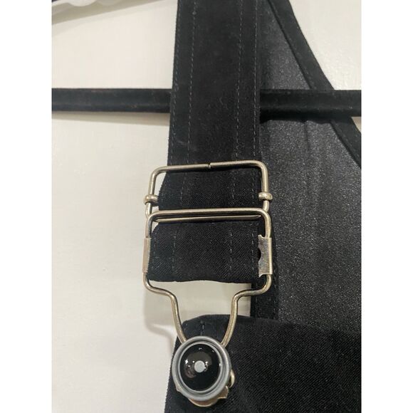 Mimi Maternity Cargo Jumpsuit Black Sz Small Polyester Faux Suede - Picture 8 of 16